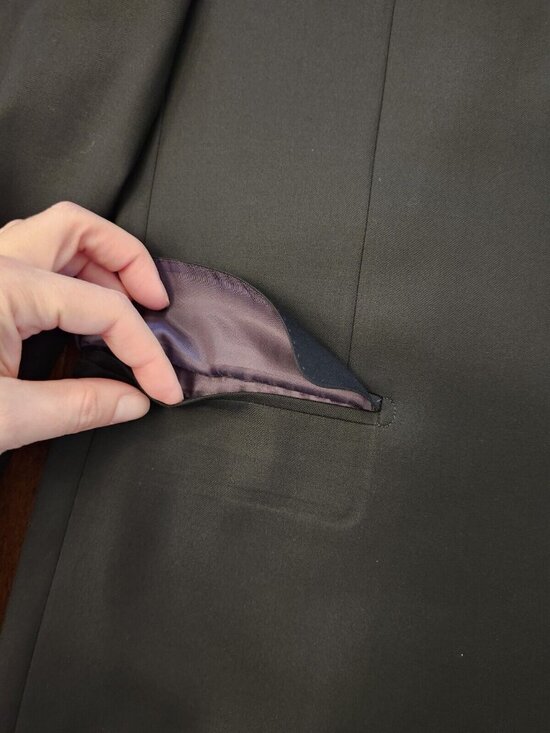 Suitsupply super 110 pure wool men's black blazer in size 46 - Picture 7 of 9